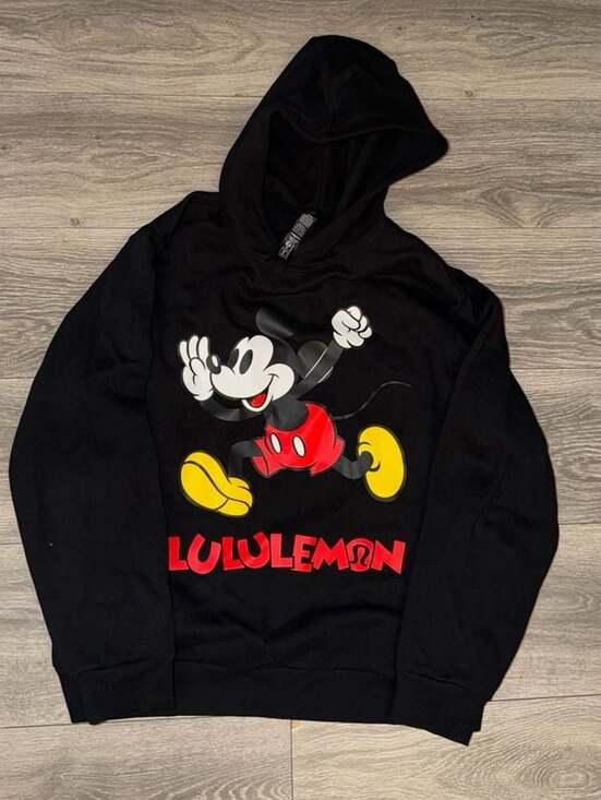 Disney x Lululemon Mickey Mouse Steady State Pullover Hoodie Black